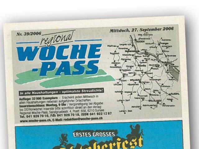 Woche-Pass Jahr 2006, 1000. Ausgabe erscheint | © Woche-Pass AG